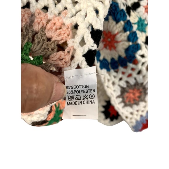 Multi-color Knitted Stitching Sleeveless Tank Top S - Picture 4 of 5